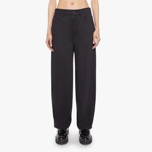 Mother wide leg jeans size 25 the delinquent flood in pirate black horseplay